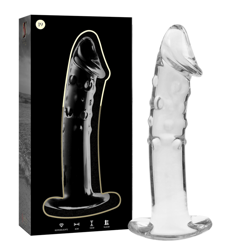 NEBULA SERIES BY IBIZA - MODELL 19 DILDO BOROSILIKATGLAS 18,5 X 4 CM KLAR – Bild 2
