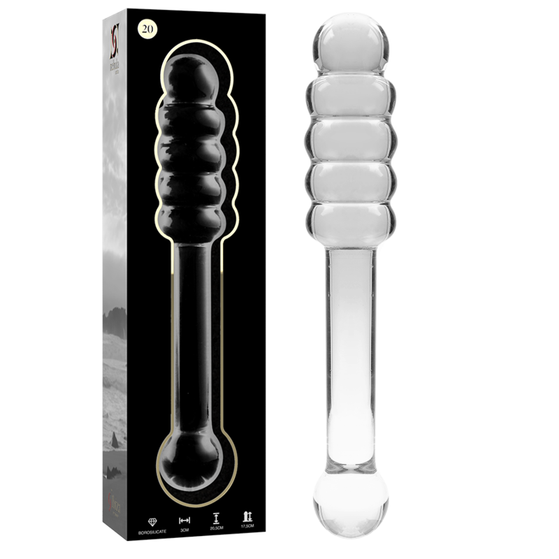 NEBULA SERIES BY IBIZA - MODELL 20 DILDO BOROSILIKATGLAS 20,5 X 3 CM KLAR – Bild 2