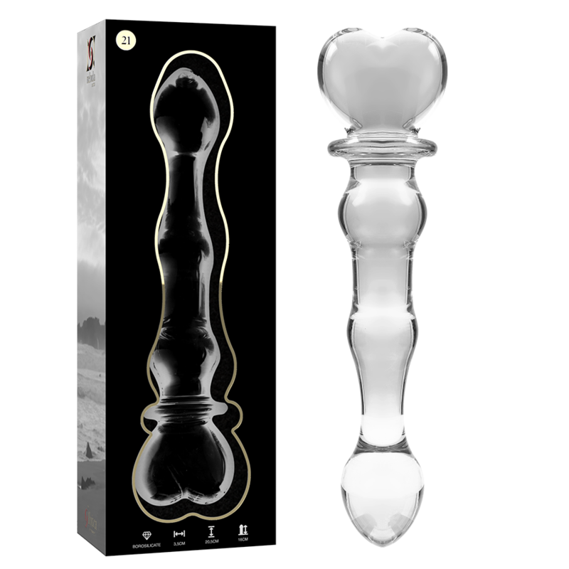 NEBULA SERIES BY IBIZA - MODELL 21 DILDO BOROSILIKATGLAS 20,5 X 3,5 CM KLAR – Bild 2