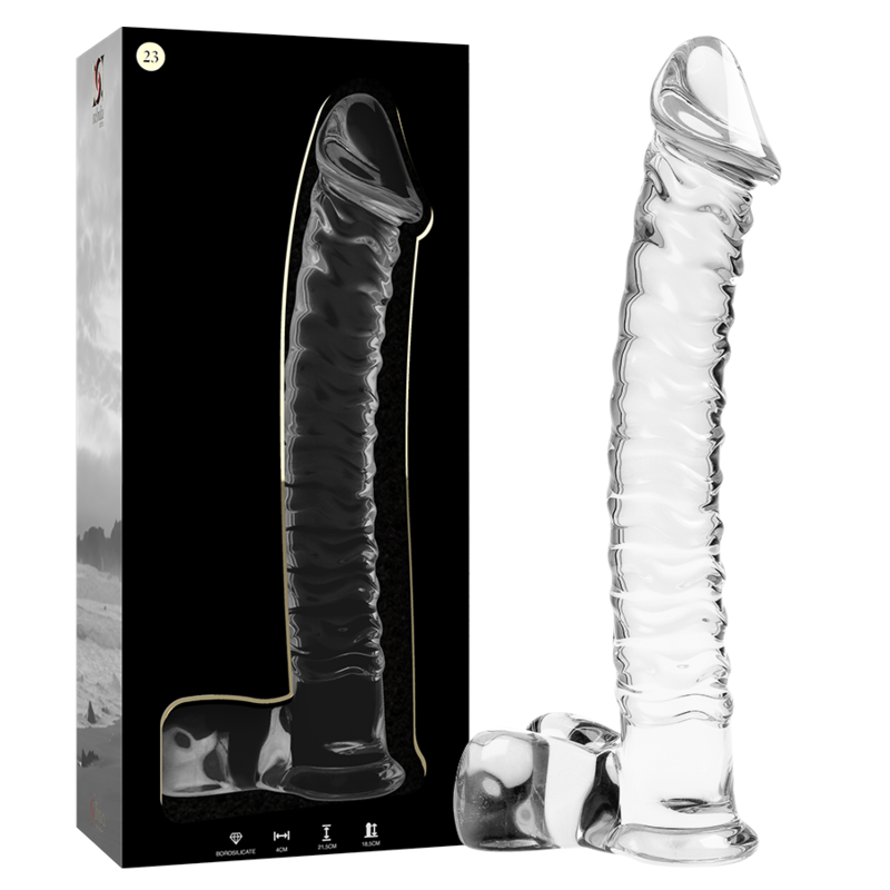 NEBULA SERIES BY IBIZA - MODELL 23 DILDO BOROSILIKATGLAS 21,5 X 4 CM KLAR – Bild 2