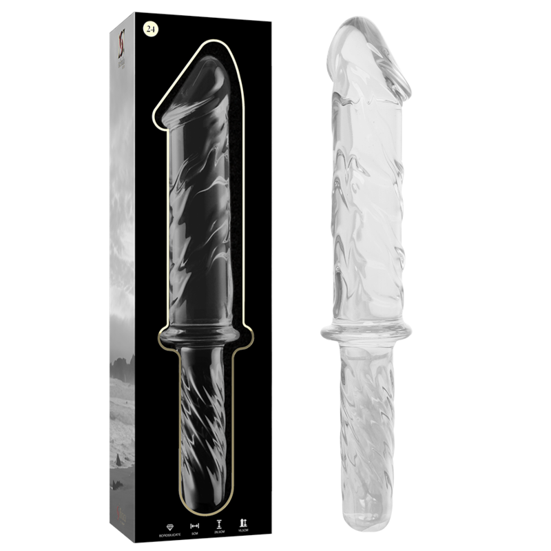 NEBULA SERIES BY IBIZA - MODELL 24 DILDO BOROSILIKATGLAS 28,5 X 5 CM KLAR – Bild 2