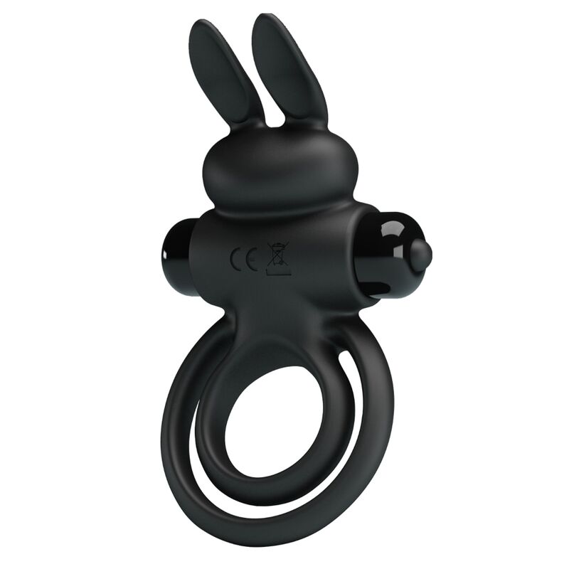 PRETTY LOVE - VIBRATOR III KANINCHENRING FÜR SCHWARZEN PENIS – Bild 2