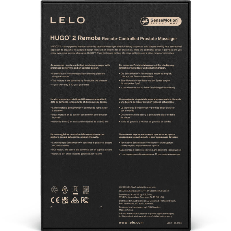 LELO - HUGO 2 MASAJEADOR DE PROSTATA CONTROL REMOTO VERDE – Bild 4