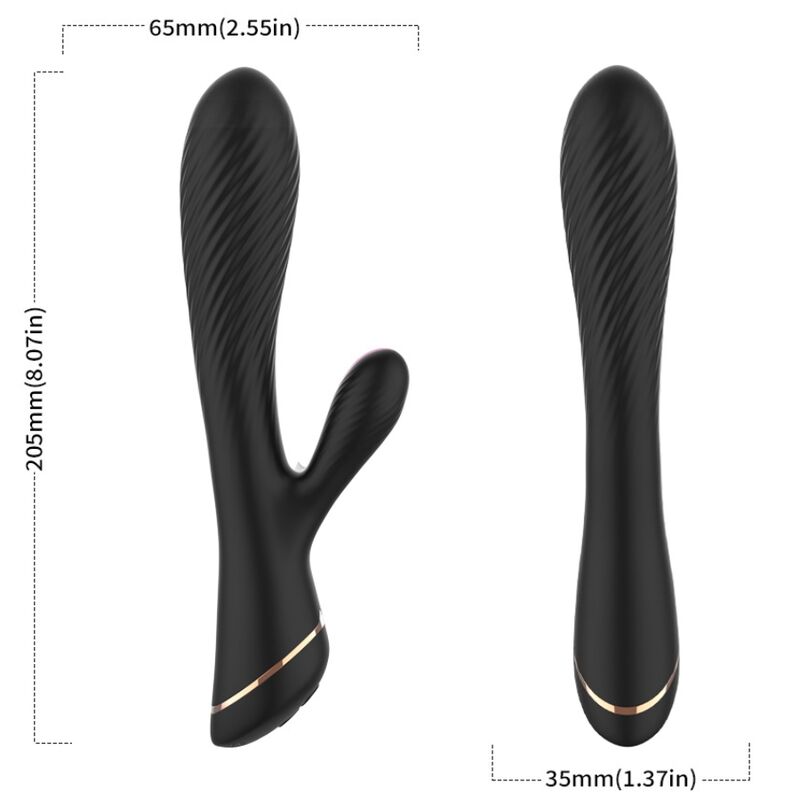 ARMONY - VIBRATOR KANINCHEN SILIKON SCHWARZ – Bild 3
