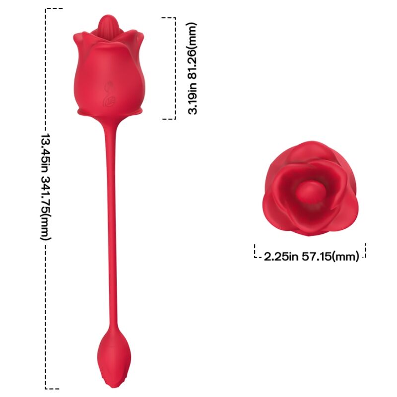 ARMONY - ROSA 2-IN-1-SAUGSTIMULATOR VIBRATOR 10 MODI MIT ROTEM SCHWANZ – Bild 4