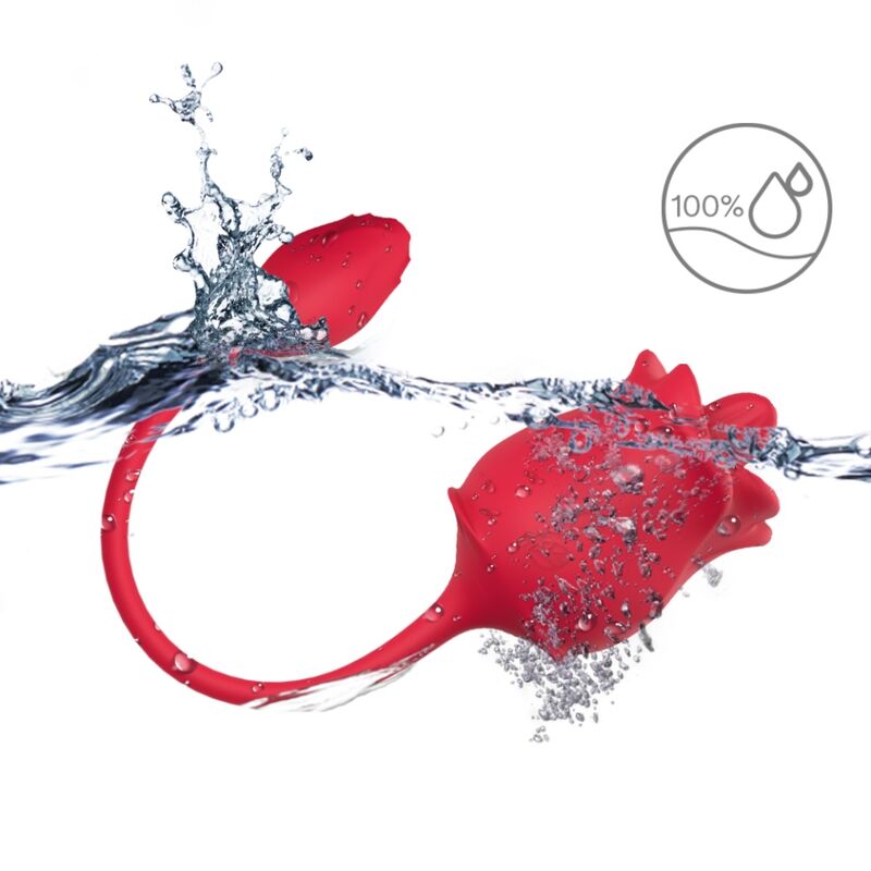 ARMONY - ROSA 2-IN-1-SAUGSTIMULATOR VIBRATOR 10 MODI MIT ROTEM SCHWANZ – Bild 3