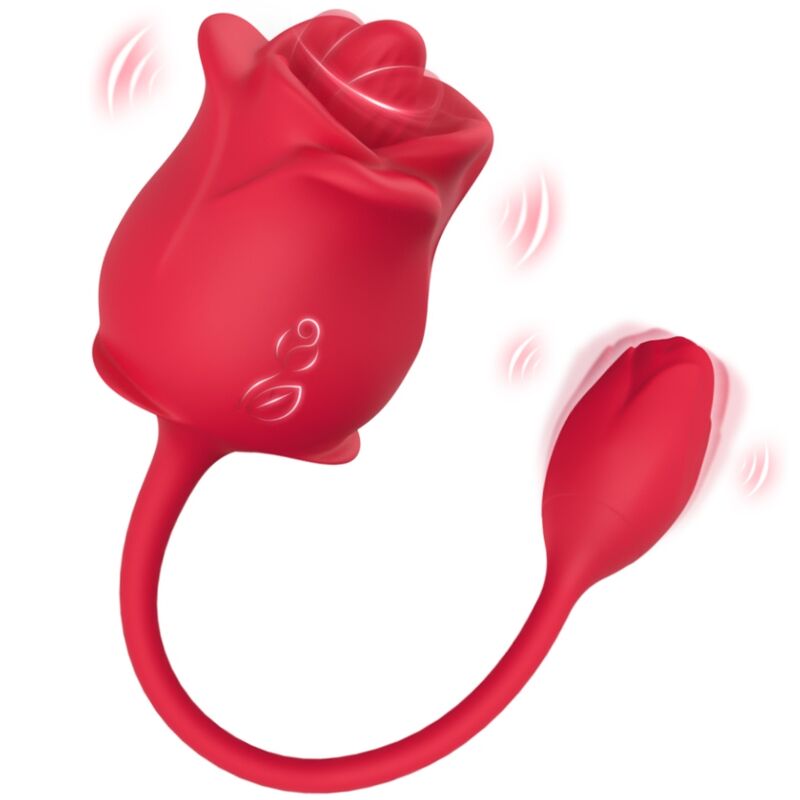 ARMONY - ROSA 2-IN-1-SAUGSTIMULATOR VIBRATOR 10 MODI MIT ROTEM SCHWANZ – Bild 5