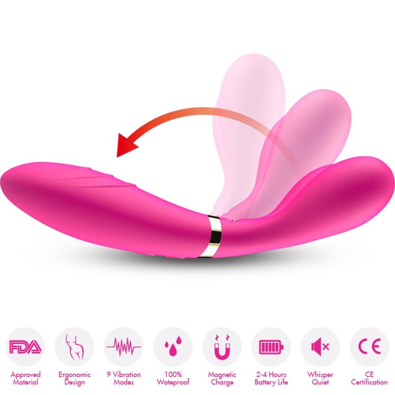 ARMONY - Y-WAND MASSAGER VIBRATOR DOPPELKOPF FUCHSIA – Bild 2