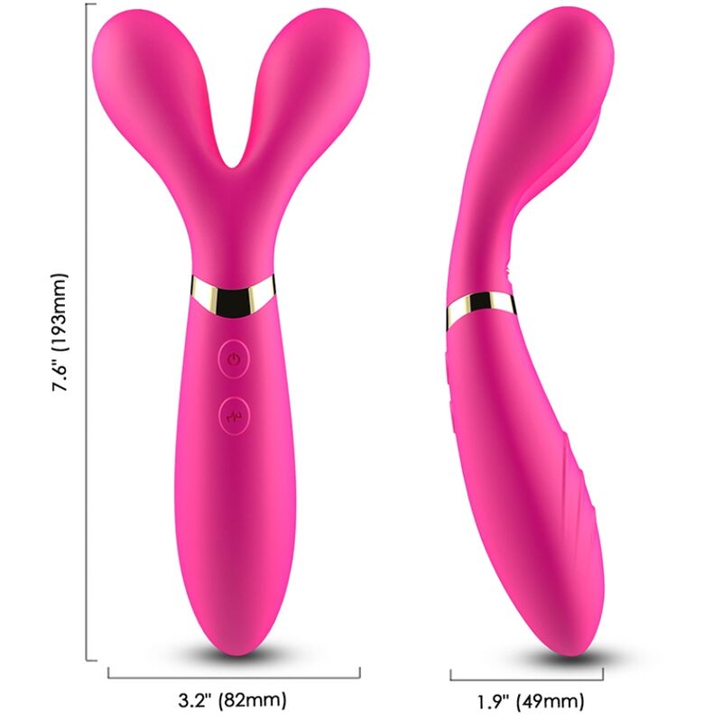 ARMONY - Y-WAND MASSAGER VIBRATOR DOPPELKOPF FUCHSIA – Bild 3