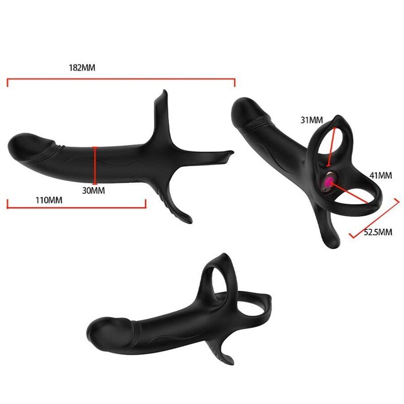ARMONY - DILDO MIT RING VIBRATOR FERNBEDIENUNG SCHWARZ – Bild 2