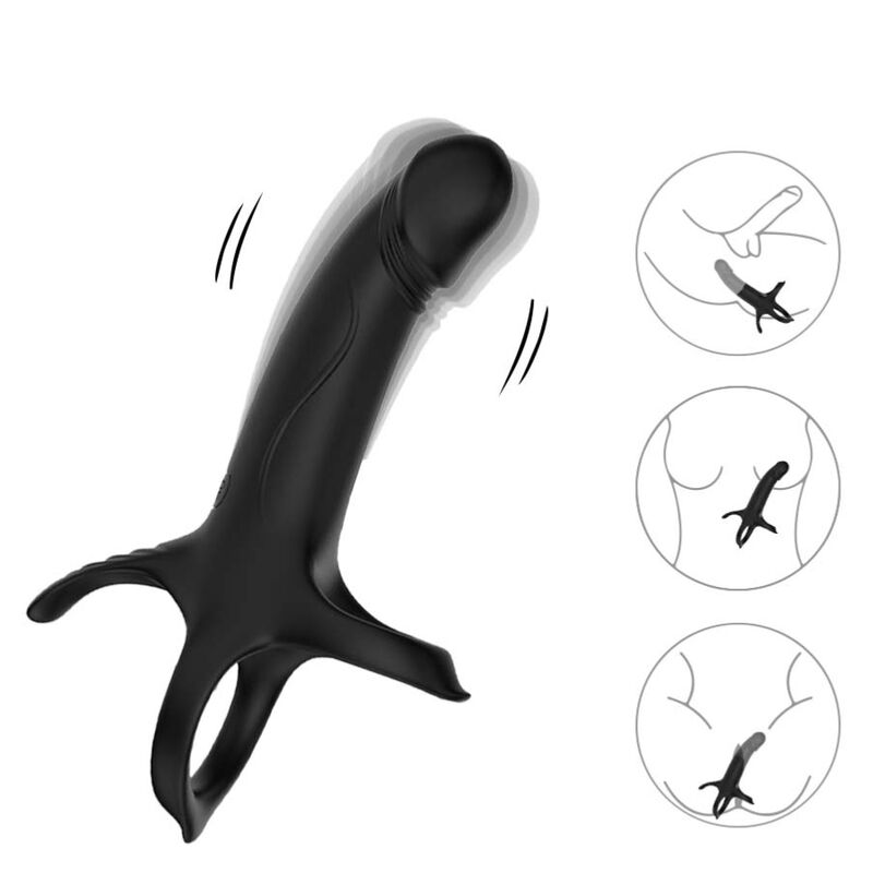 ARMONY - DILDO MIT RING VIBRATOR FERNBEDIENUNG SCHWARZ – Bild 3