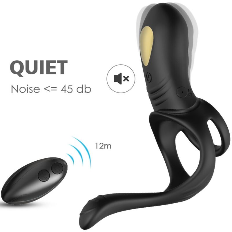 ARMONY - JOY JUMPER RINGVIBRATOR FÜR PAARE ANALPLUG FERNBEDIENUNG SCHWARZ – Bild 4