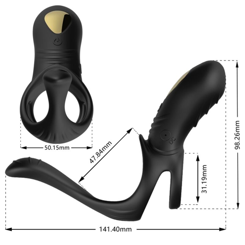 ARMONY - JOY JUMPER RINGVIBRATOR FÜR PAARE ANALPLUG FERNBEDIENUNG SCHWARZ – Bild 2