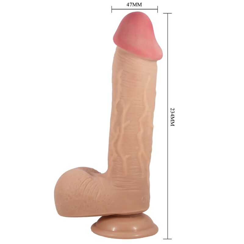 PRETTY LOVE - SLIDING SKIN SERIES REALISTISCHER DILDO MIT SLIDING SKIN SAUGNAPFLEISCH 23,4 CM – Bild 4