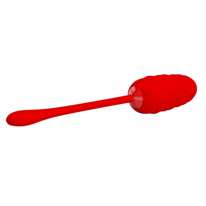PRETTY LOVE - VIBRIERENDES EI MIT ROTER WIEDERAUFLADBARER MEERESTEXTUR – Bild 3