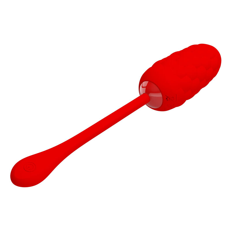 PRETTY LOVE - VIBRIERENDES EI MIT ROTER WIEDERAUFLADBARER MEERESTEXTUR – Bild 2