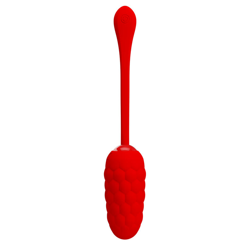 PRETTY LOVE - VIBRIERENDES EI MIT ROTER WIEDERAUFLADBARER MEERESTEXTUR – Bild 5