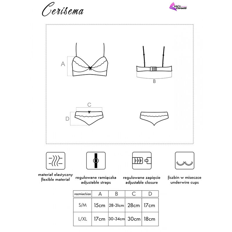 LIVCO CORSETTI FASHION - CERISEMA LC 21005 BRA + PANTY CORAL – Bild 5