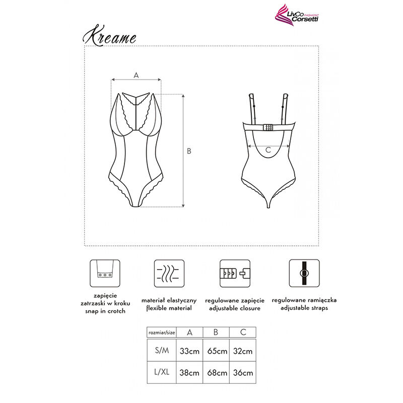 LIVCO CORSETTI FASHION - KREAME LC 90546 BODY BLACK – Bild 5