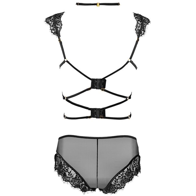 LIVCO CORSETTI FASHION - PALMENOM LC 90614 SUJETADOR + PANTY NEGRO – Bild 4
