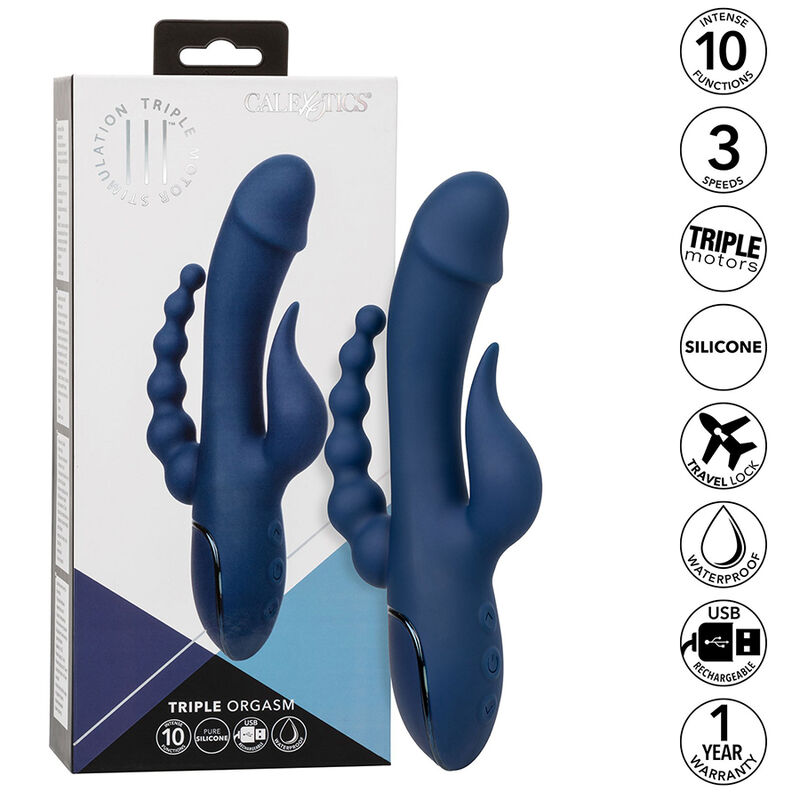 CALEXOTICS - VIBRATOR DREIFACH-ORGASMUS BLAU – Bild 2