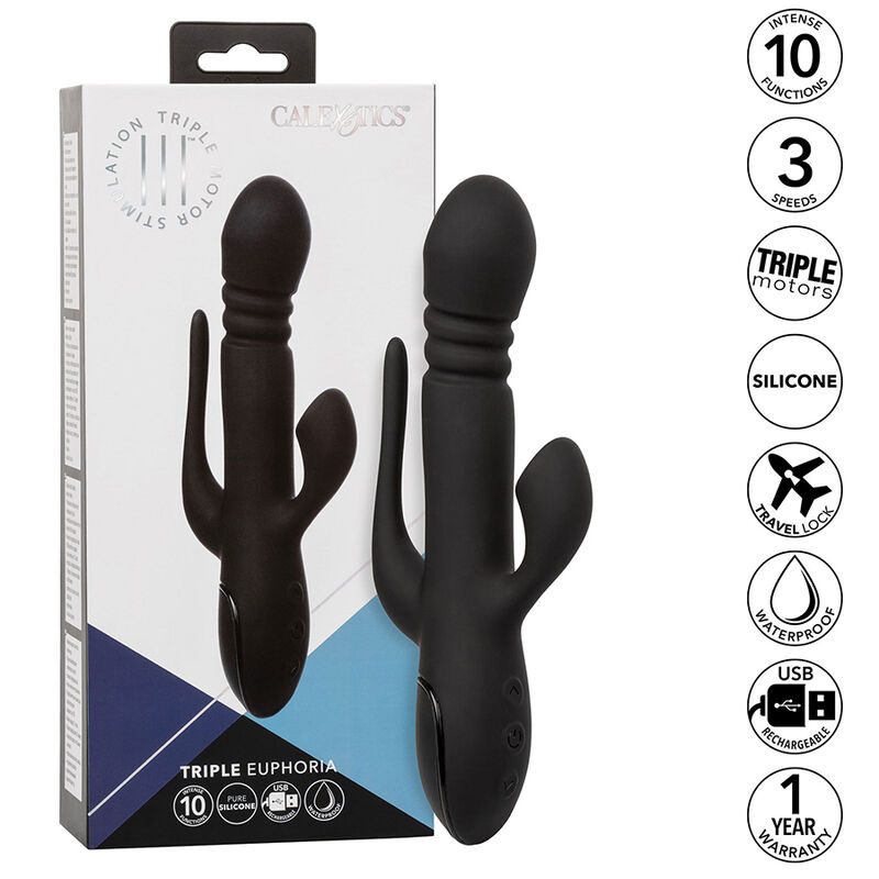 CALEXOTICS - VIBRATOR TRIPLE EUPHORIA SCHWARZ – Bild 2