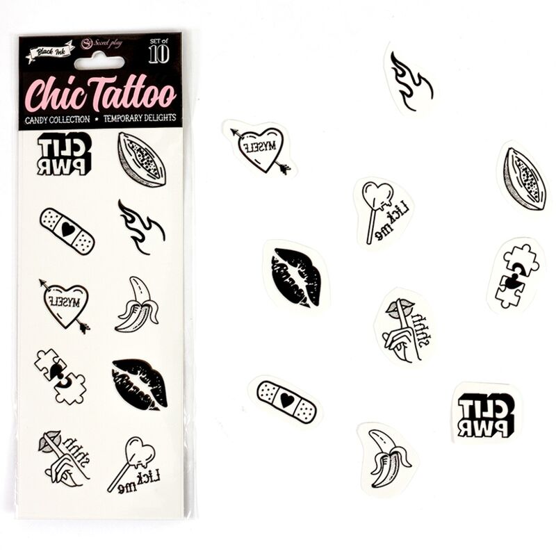 SECRET PLAY - SET MIT 10 TEMPORREN TATTOOS AUS DER CANDY COLLECTION – Bild 4