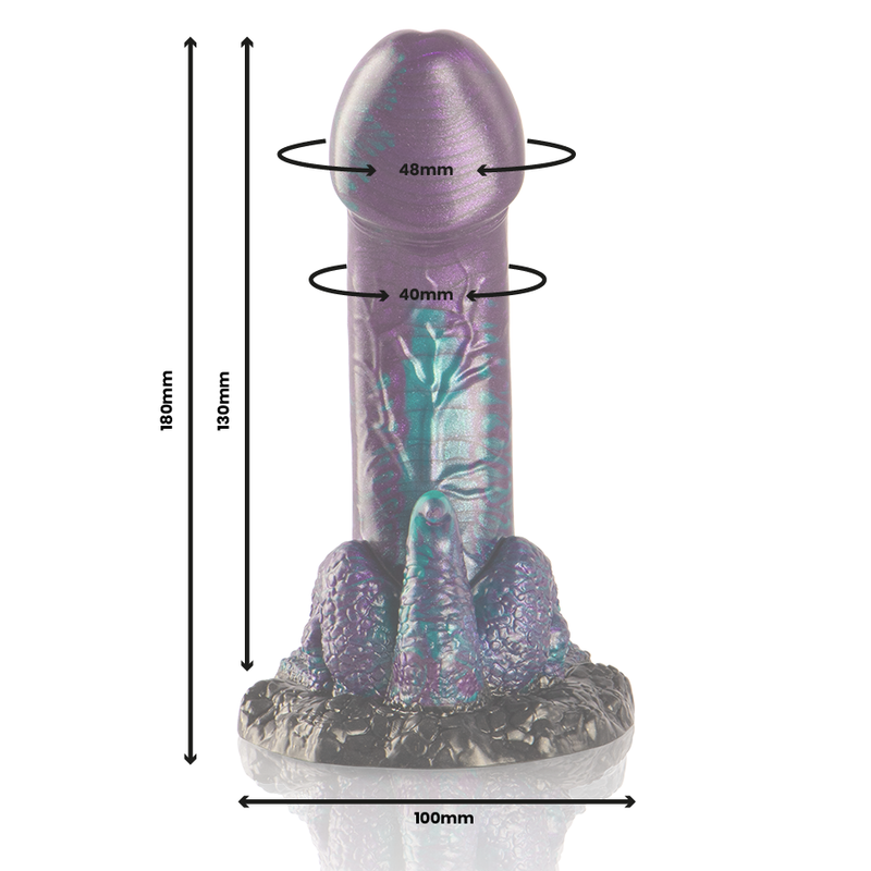 EPIC - BASILISK DILDO DOPPELT SCHUPPIG VERGNÜGEN, KLEINE GRÖSSE – Bild 3