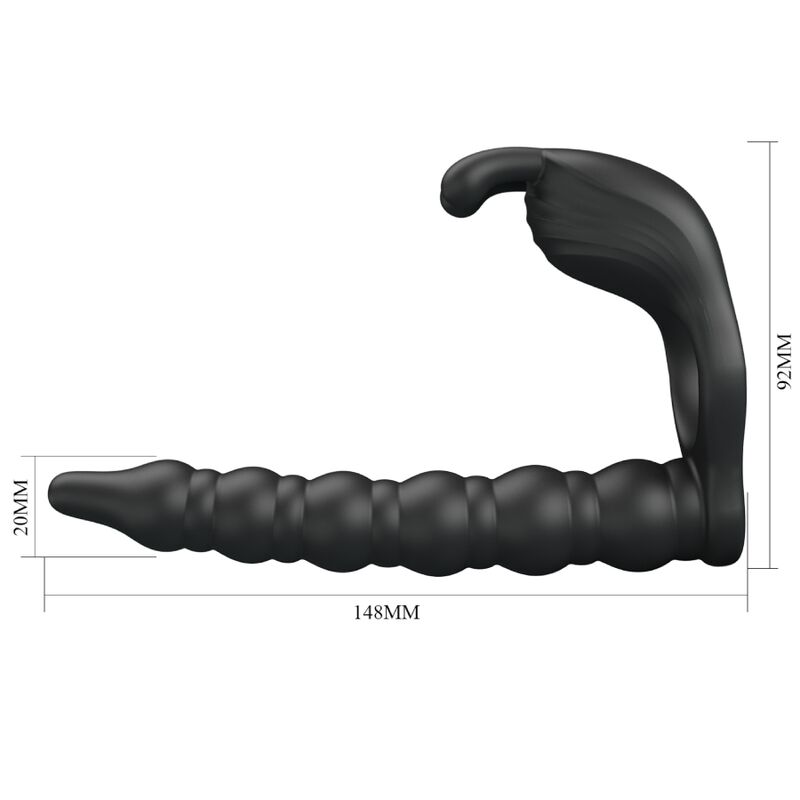 PRETTY LOVE - BLACKNEY PENISRINGE MIT VIBRATOR-PLUG – Bild 5