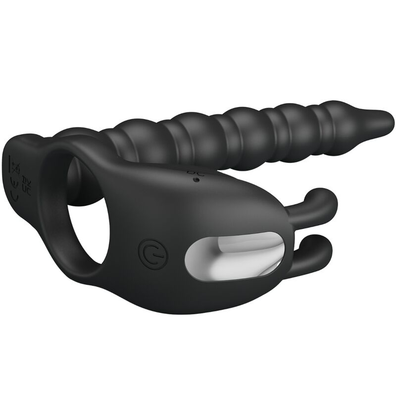 PRETTY LOVE - BLACKNEY PENISRINGE MIT VIBRATOR-PLUG – Bild 2