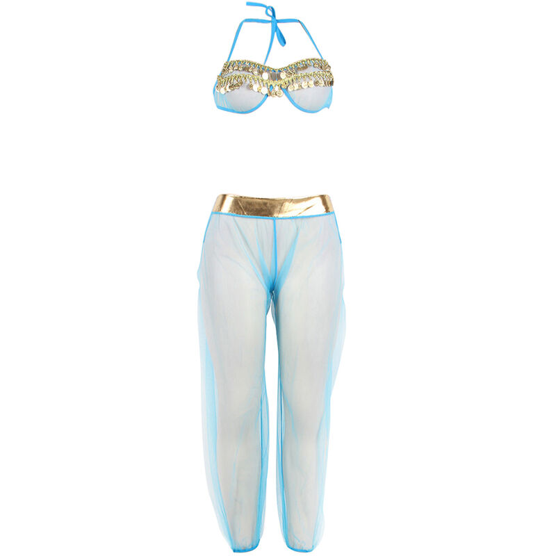 SUBBLIME - SET DE LENCERIA INDIA STYLE AZUL S/M – Bild 4