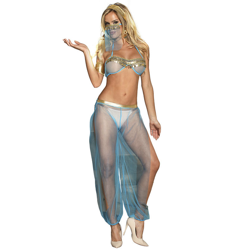 SUBBLIME - SET DE LENCERIA INDIA STYLE AZUL S/M – Bild 2