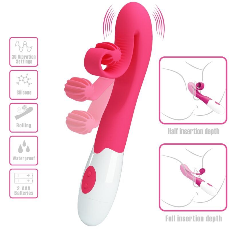 ROMANCE - VIBRATOR UND STIMULATOR 30 GESCHWINDIGKEITEN ROSA – Bild 5
