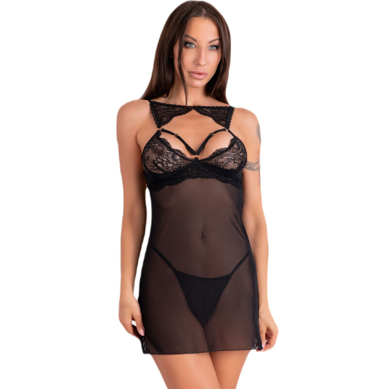 img_184166_1b85468c1cbca8ace2a1348c5c6a6bdb_1.jpg LIVCO CORSETTI FASHION - KROLINA LC 90734 CHEMISE + TANGA SCHWARZ S/M