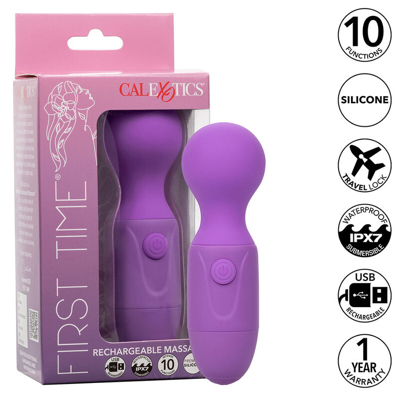 img_185568_7f3750015a4cdeba0f2ab4337df279a0_1.jpg CALEXOTICS - FIRST TIME WIEDERAUFLADBARES MASSAGERÄT 10 VIBRATIONEN LILA