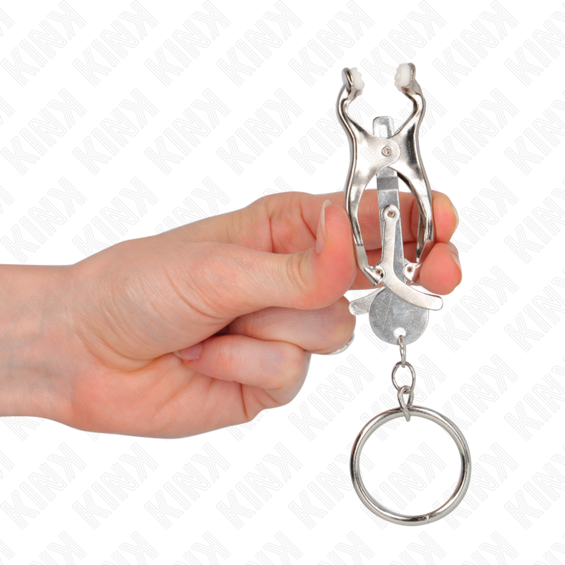 KINK - O-RING JAPANISCHE KLEEBLATT-NIPPELKLAMMERN SILBER – Bild 4