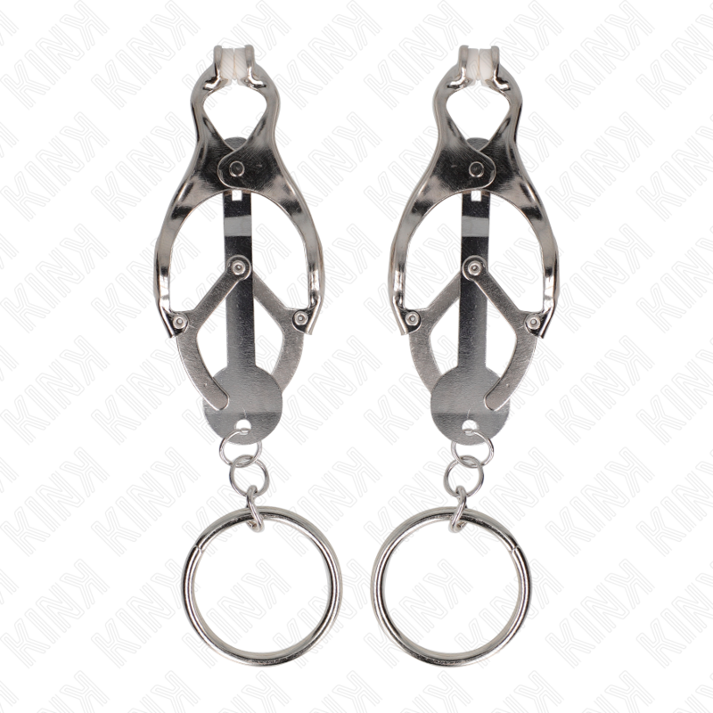 KINK - O-RING JAPANISCHE KLEEBLATT-NIPPELKLAMMERN SILBER – Bild 2