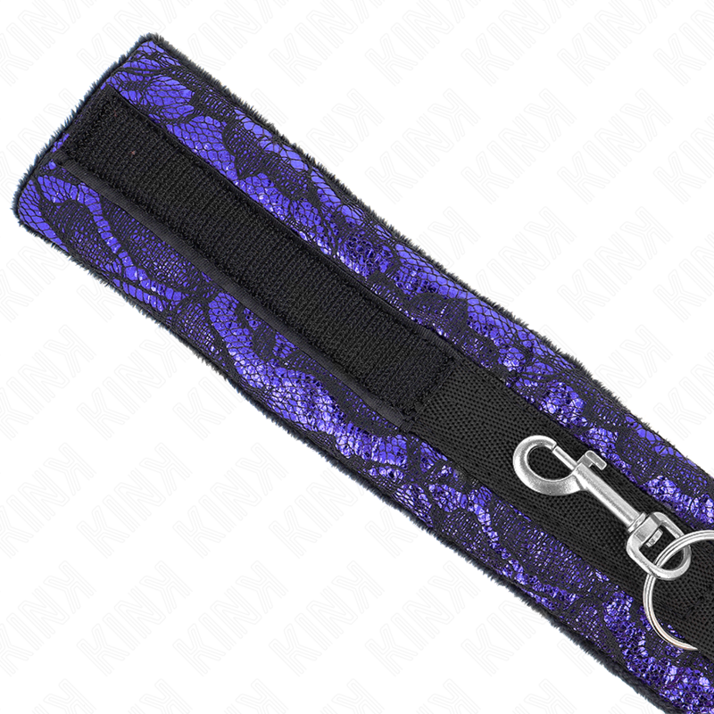 KINK - KURZE HALSKETTE AUS SAMTSPITZE MIT GÜRTEL 105 CM MIT NYLONBESATZ 44 X 5,5 CM – Bild 5