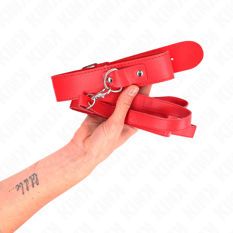KINK - HALSKETTE MIT GÜRTEL 116 CM ROJO GURT VERSTELLBAR 32-50 CM X 8 CM – Bild 3