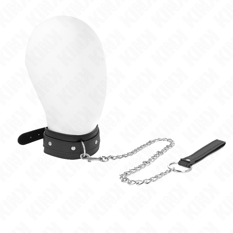 img_187557_608935b7747dcf198036b29e34c2baab_1.png KINK - HALSKETTE MIT LEINE 65 CM 1 RING VERSTELLBAR 38-49 CM X 5 CM