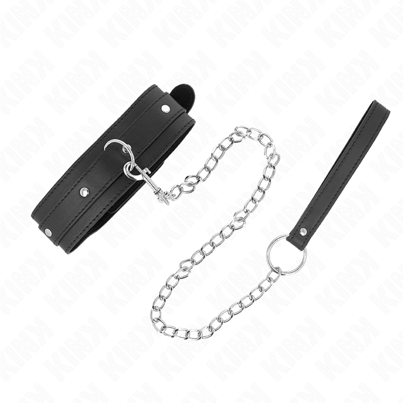 KINK - HALSKETTE MIT LEINE 65 CM 1 RING VERSTELLBAR 38-49 CM X 5 CM – Bild 2