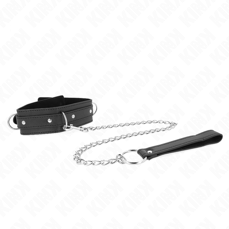 KINK - HALSKETTE MIT LEINE 65 CM 3 RING MODELL 1 VERSTELLBAR 38-49 CM X 5 CM – Bild 2