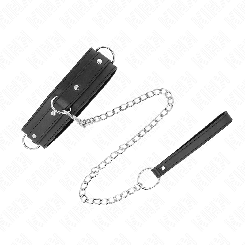 KINK - HALSKETTE MIT LEINE 65 CM 3 RING MODELL 1 VERSTELLBAR 38-49 CM X 5 CM – Bild 4