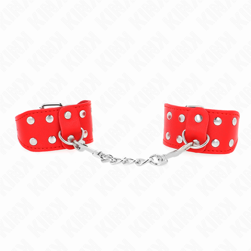 img_187735_14d4c11a6acf39a8b80065a1d09a888d_1.png KINK - ARMBÄNDER MIT DOPPELTER REIHE VERSTELLBARER NIETEN ROT