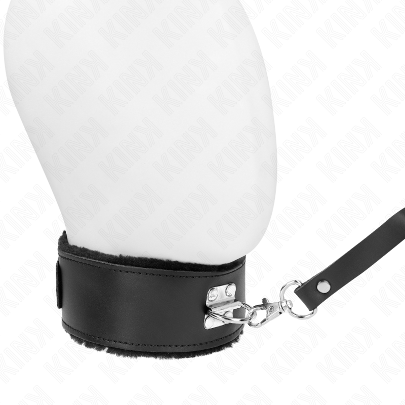 KINK - HALSKETTE MIT GÜRTEL 116 CM MIT SCHWARZEM LEDERBAND VERSTELLBAR 40-48 CM X 6 CM – Bild 2