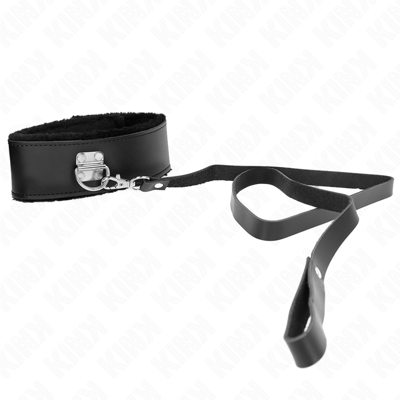 KINK - HALSKETTE MIT GÜRTEL 116 CM MIT SCHWARZEM LEDERBAND VERSTELLBAR 40-48 CM X 6 CM – Bild 4