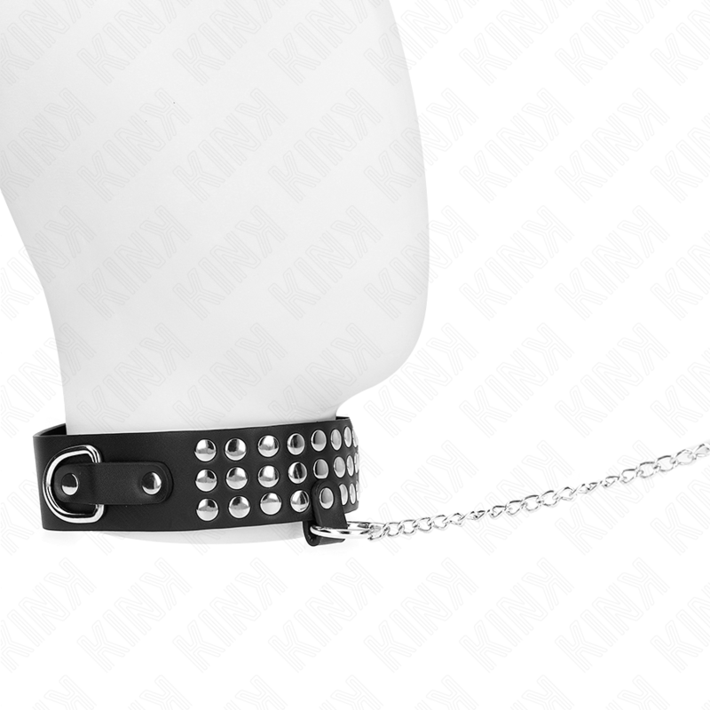 KINK - HALSKETTE MIT BAND 65 CM GLÄNZEND VERSTELLBAR 37-42 CM X 5,3 CM – Bild 2