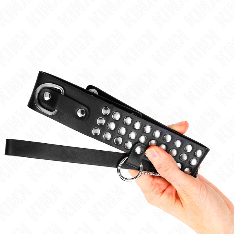 KINK - HALSKETTE MIT BAND 65 CM GLÄNZEND VERSTELLBAR 37-42 CM X 5,3 CM – Bild 4
