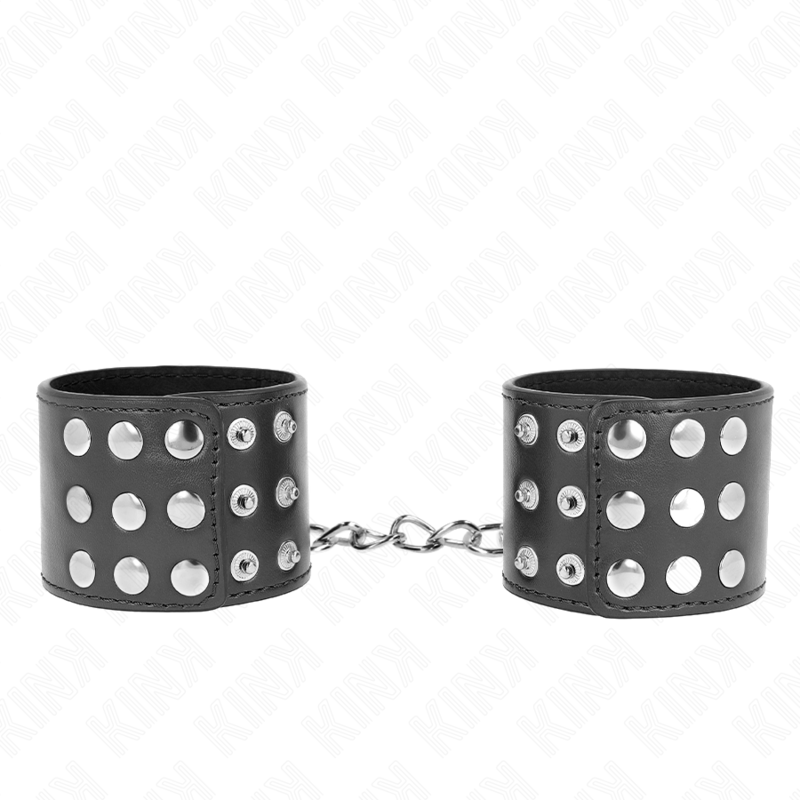 img_189196_315e11846b1f56a110af5a7bacd9adbc_1.png KINK - HANDGELENKFESSELN MIT DRUCKVERSCHLUSS SCHWARZ VERSTELLBAR 19-24 CM X 5,5 CM