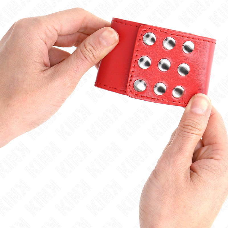 KINK - HANDGELENKFESSELN MIT DRUCKVERSCHLUSS ROT VERSTELLBAR 19-24 CM X 5,5 CM – Bild 3